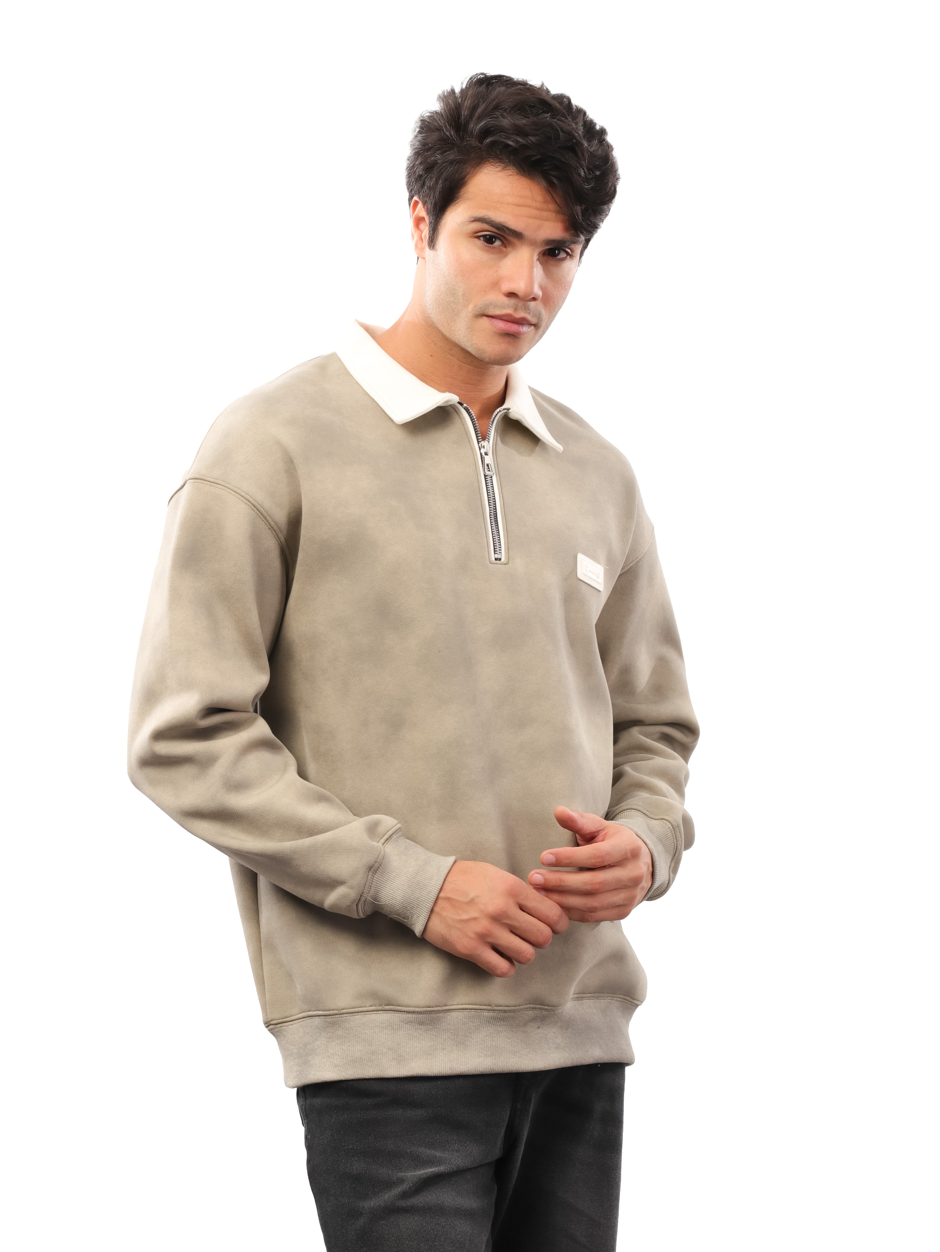 سويت شيرت مموه بياقة - eg