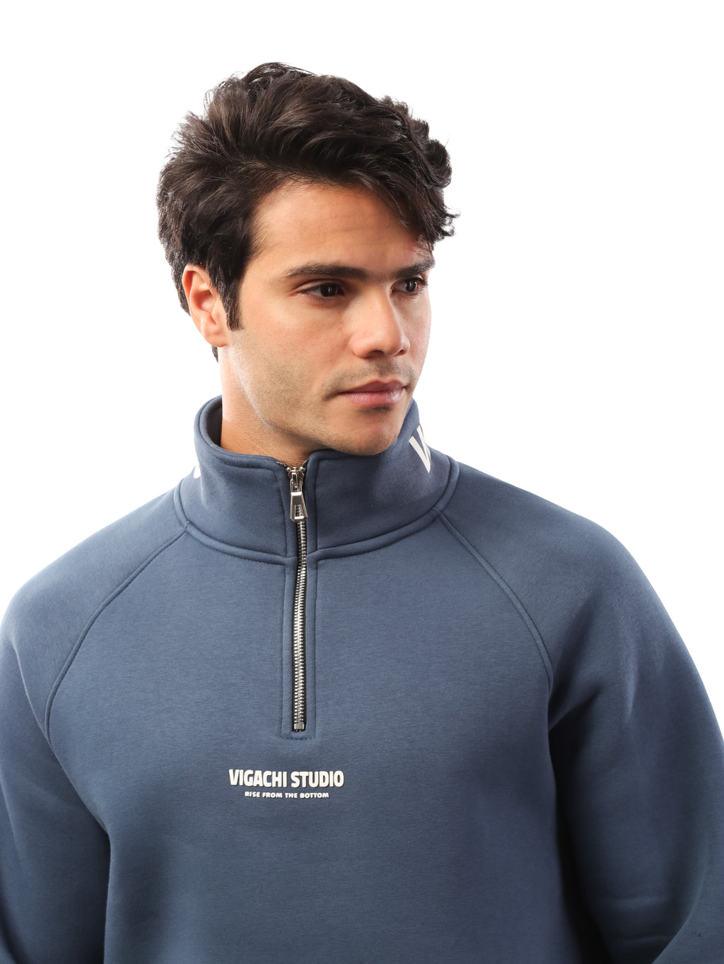 سويت شيرت ياقة ربع سوسته - studio