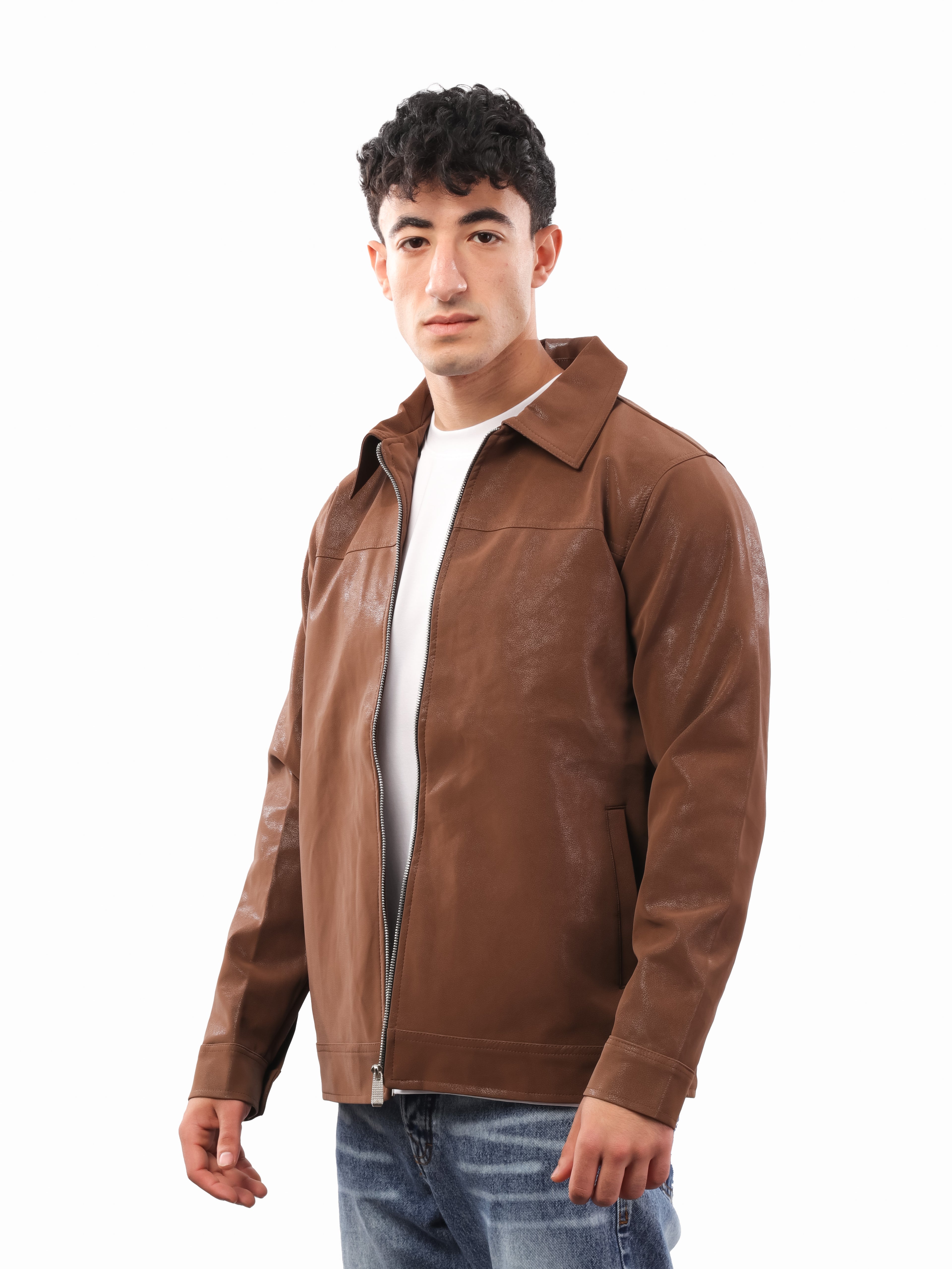 جاكيت جلد سادة