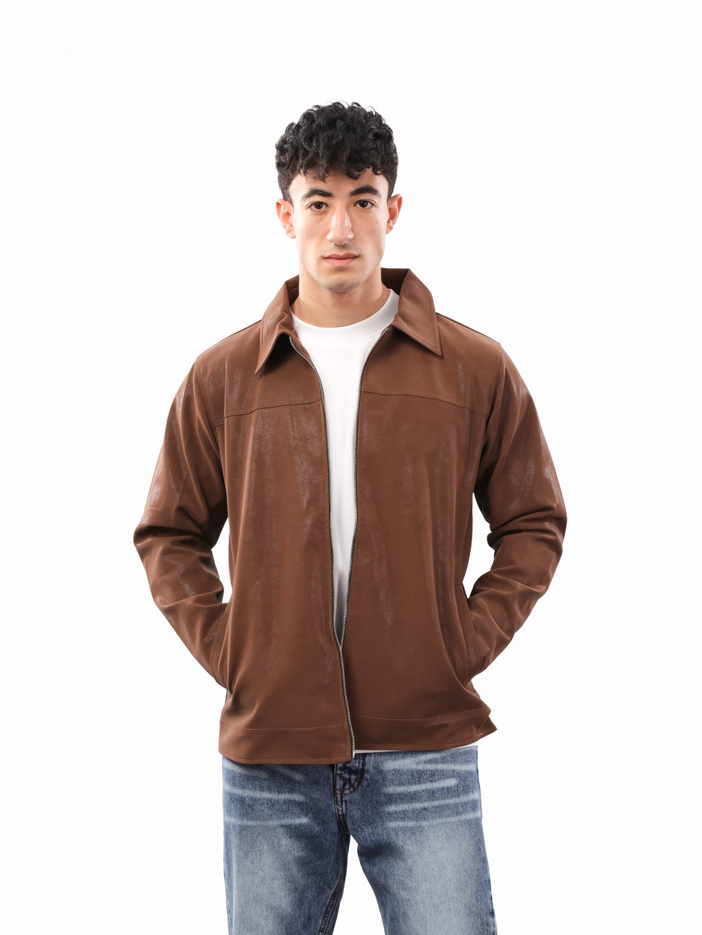 جاكيت جلد سادة