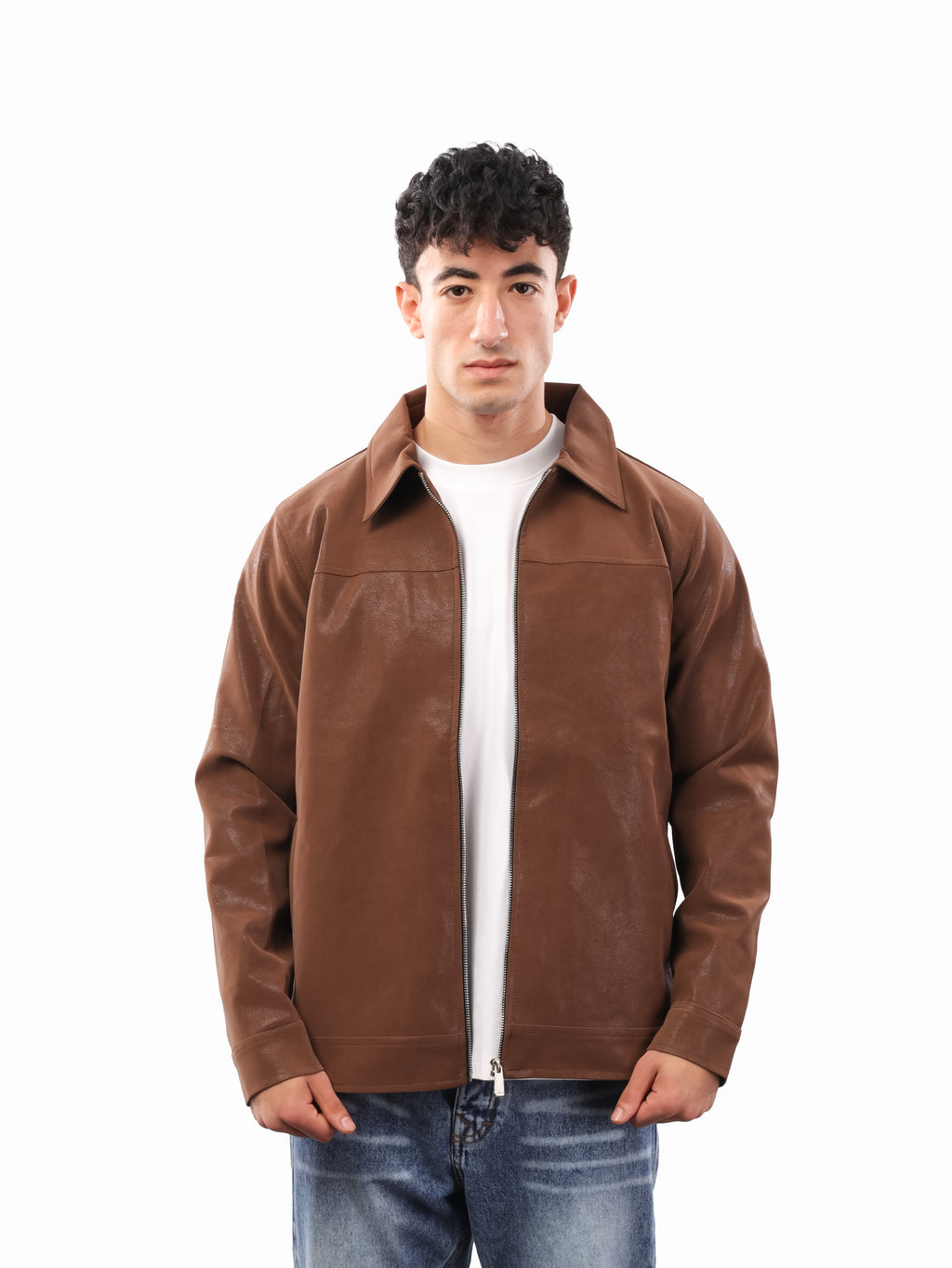جاكيت جلد سادة